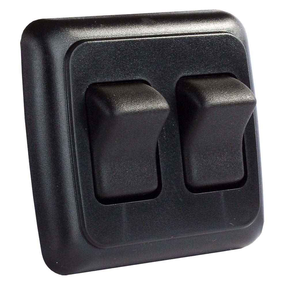 On/Off Double Switch Black - Young Farts RV Parts