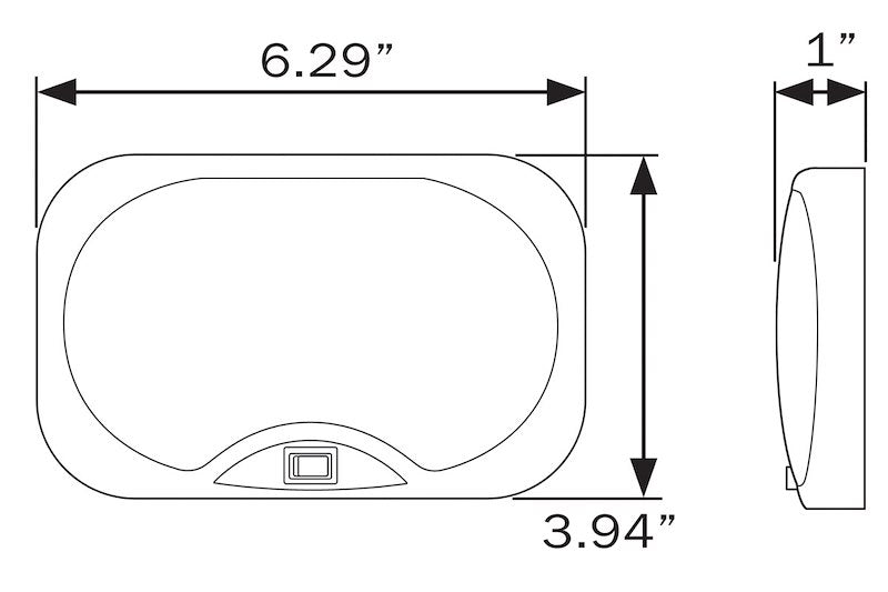 Optronics RVILL40P LED Interior RV Low Profile 14 Diode w/Switch - Young Farts RV Parts