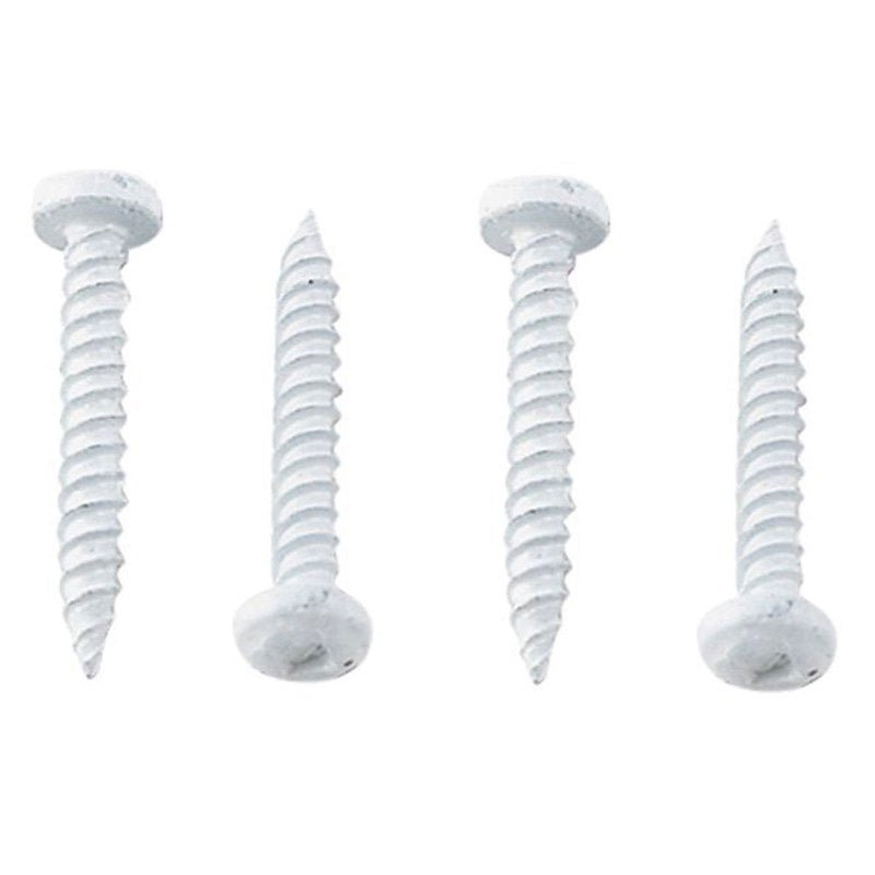 Pan Head Square Head Screw White 8X1 - 1/4