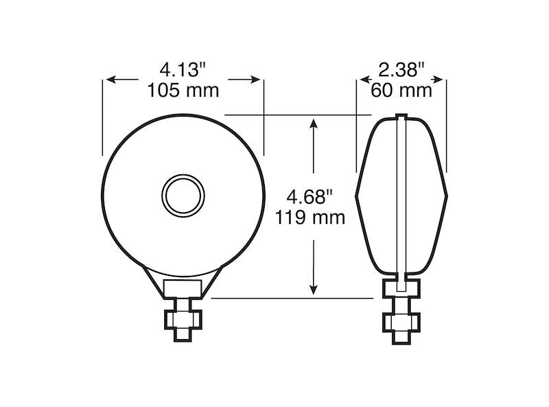 Parking/ Turn Signal Light Assembly Peterson Mfg. V335 - 2 Amber And Red; Double Faced; Incandescent; Round - Young Farts RV Parts