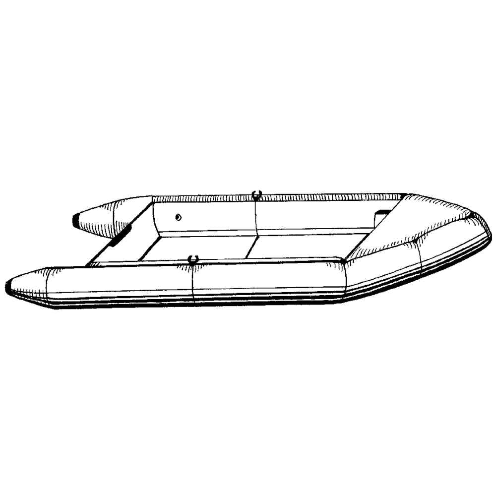 Performance Poly - Guard Styled - to - Fit Boat Cover f/12.5' Sport - Type Inflatable Boats - Grey - Young Farts RV Parts