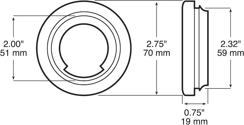 Peterson Mfg. 146 - 18K Side Marker Light Grommet - Young Farts RV Parts