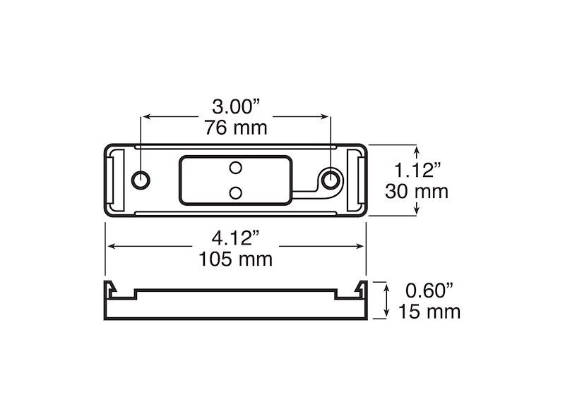 Peterson Mfg. 154 - 09K Side Marker Light Mounting Base - Young Farts RV Parts