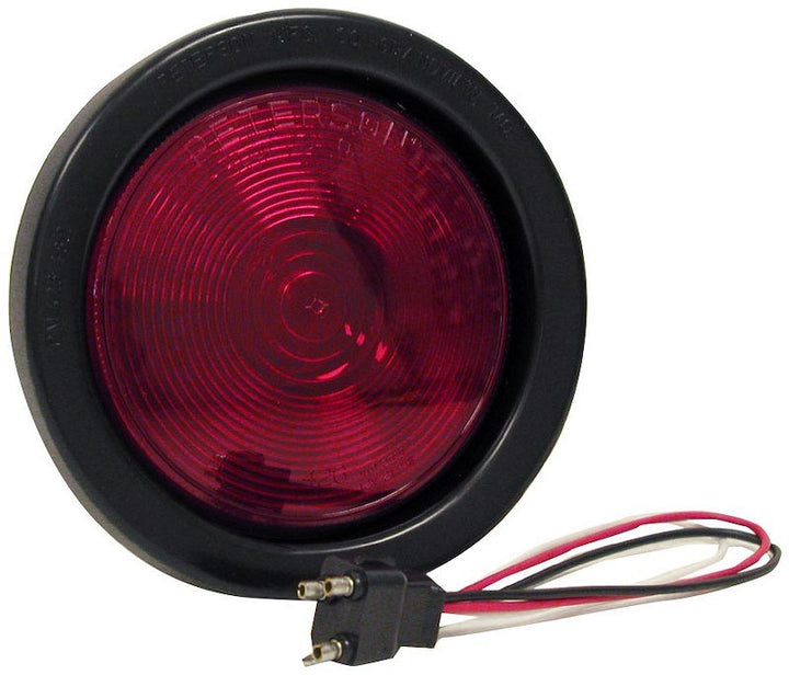 Peterson Mfg. V426KR Stop/ Turn/ Tail Light, Incandescent Bulb, Round, Red Lens, 4" - Young Farts RV Parts
