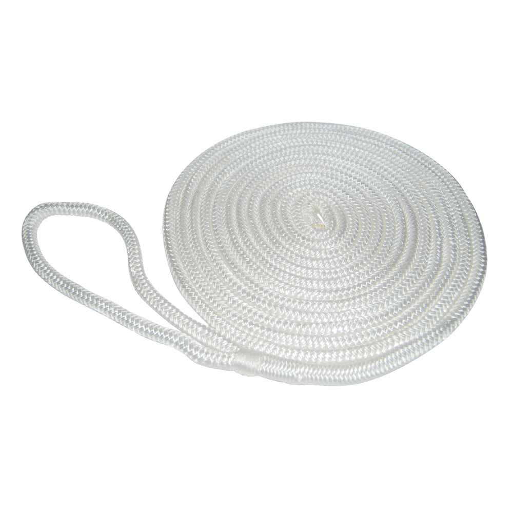 Premium Double Braided Nylon Dock Line, 25', 1/2