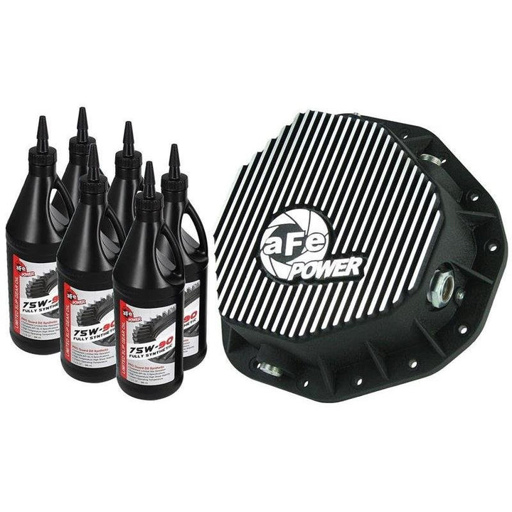 Pro Series Rear Differential Cover Kit Black w/ Machined Fins & Gear Oil - Young Farts RV Parts