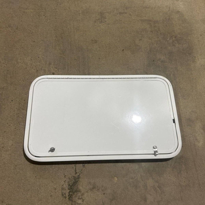 Used Radius Cargo Door 34 3/4" W x 19 3/4" H x 1 7/8" D - White Trim
