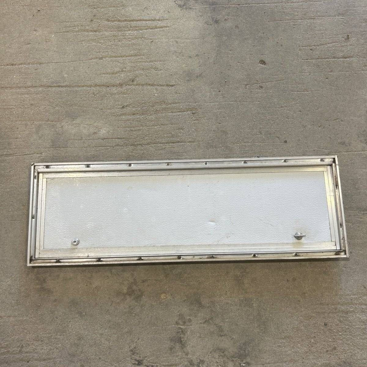 Used Square Cornered Cargo Door - 35.5 X 10.5 X .75 - Silver Trim