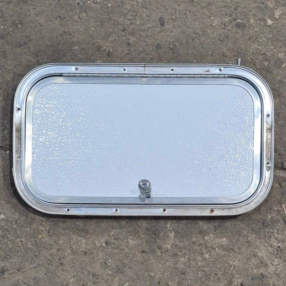 Used Radius Cornered Cargo Door - 19 7/8" X 10 7/8" X 3/4" - Silver Trim