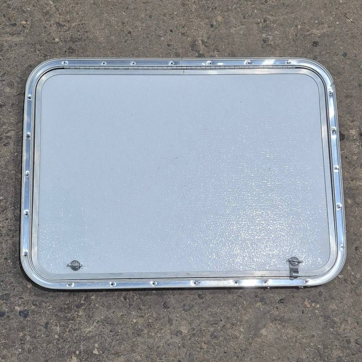 Used Radius Cornered Cargo Door - 30" X 22" X 3/4" - Silver Trim