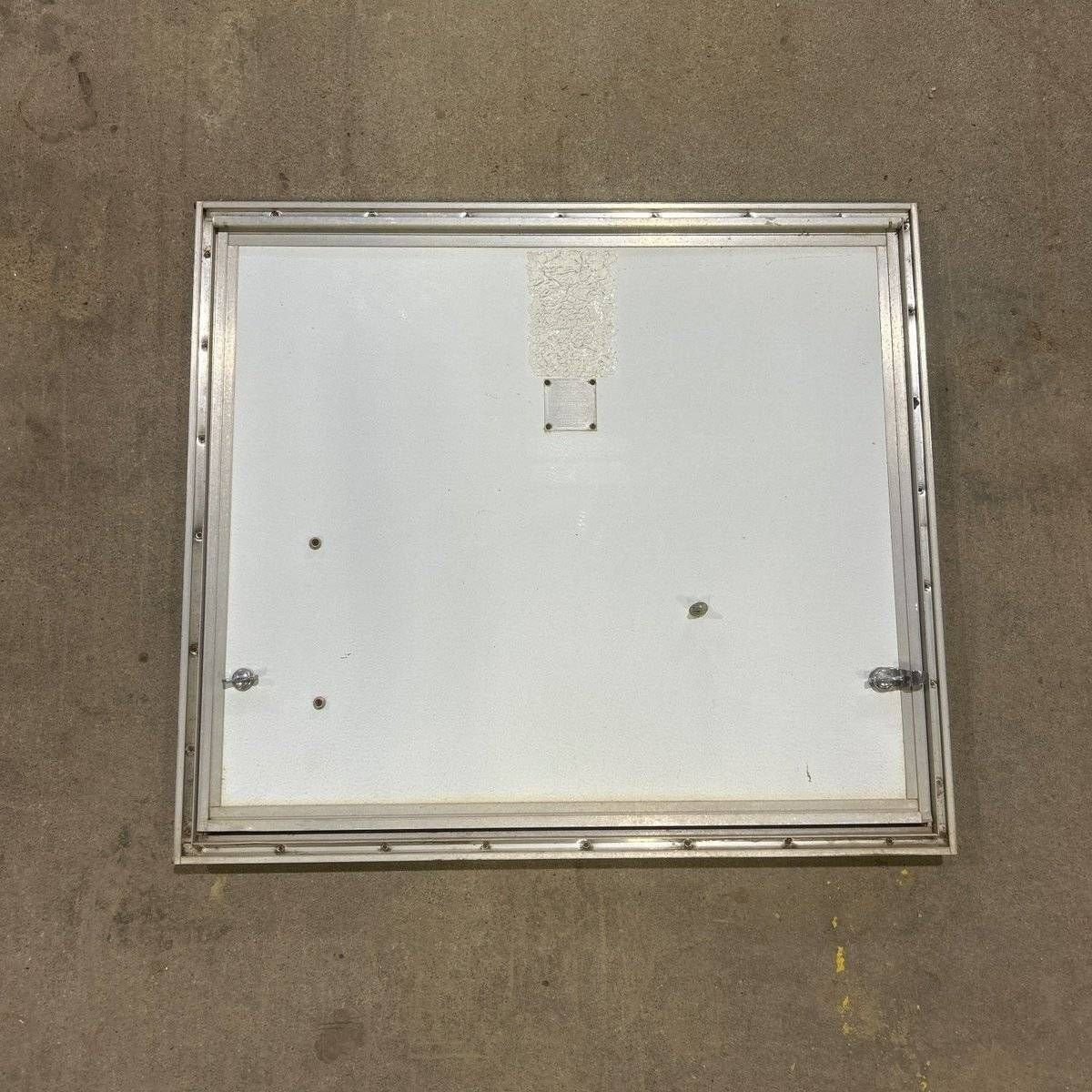 USED Square Corner Propane cargo door - 28.75 X 25.25 X 0.875 - White Trim