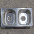 Used Stainless Steel Double Kitchen Sink - 25 1/8" X 13 1/8" - Double Sink