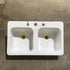 Used Double Kitchen Sink - 29" x 17.5" x 10" - Double Sink