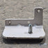 Used Norcold Fridge Door Hinge, Top Right, Bottom Left, Beige - 620187 - Fridge Door Hardware
