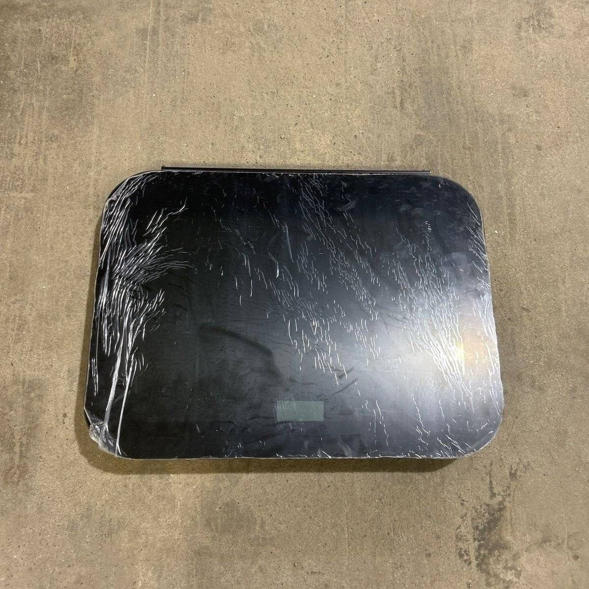 Used Black Radius Frameless Emergency Opening Window : 29 1/2