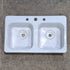 Used White Double Kitchen Sink - 29" x 17 1/2" x 9 1/2" - Double Sink