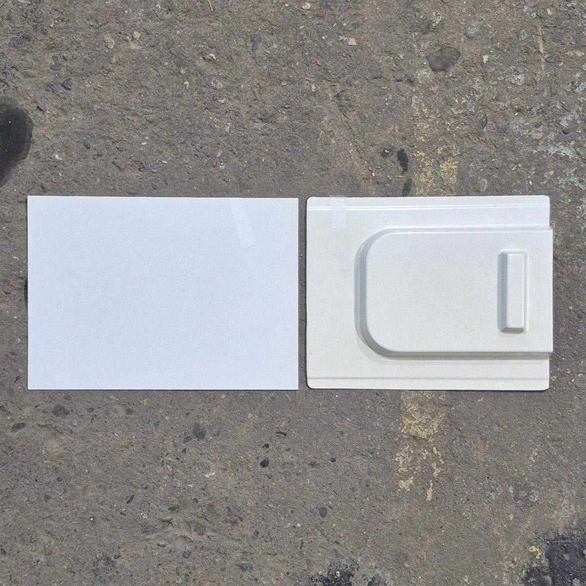 Used Screen Door Slide Panel Set, White - 11 1/4