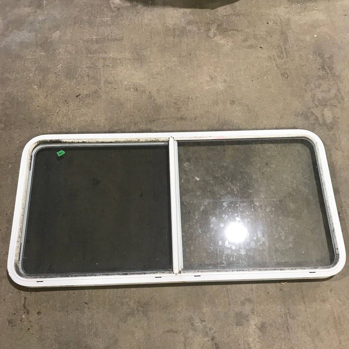 Used White Radius Opening Window - 54.5 X 25.5 X 1.875 - Black Window