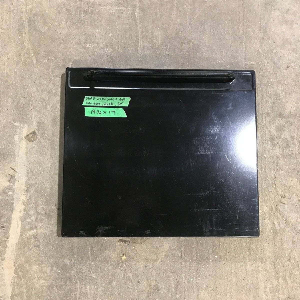 Used Magic Chef Oven Door, Black - 19 1/2