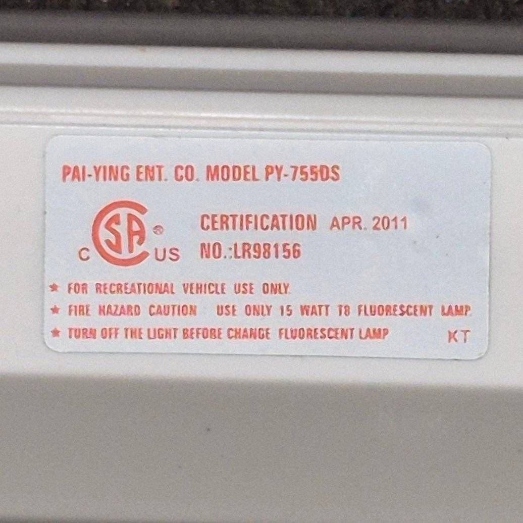 Used Dual Fluorescent Light Fixture - Model PY-755DS - Photo 2