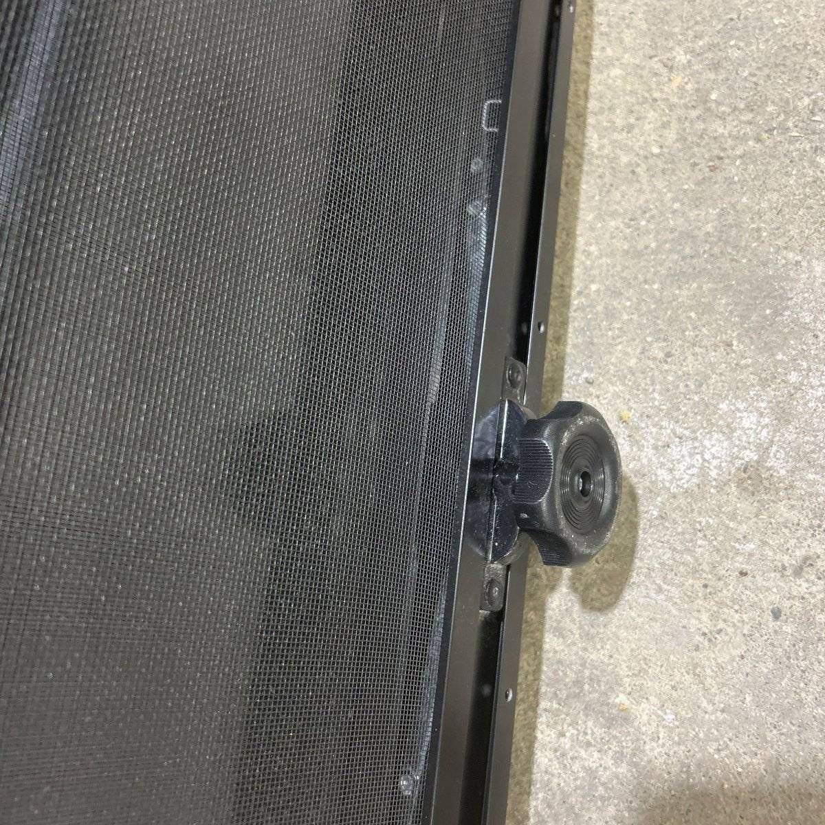 Used Black Radius Frameless Emergency Opening Window : 35 1/2