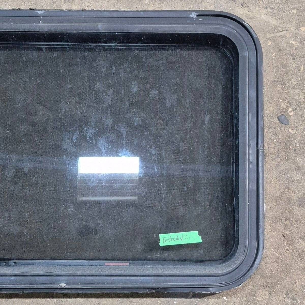 Used Black Radius Emergency Opening Window - 35 1/8" X 21 1/4" X 1 7/8" - Photo 3