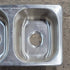 Used Stainless Steel Double Kitchen Sink - 25 1/8" X 13 1/8" - Photo 3
