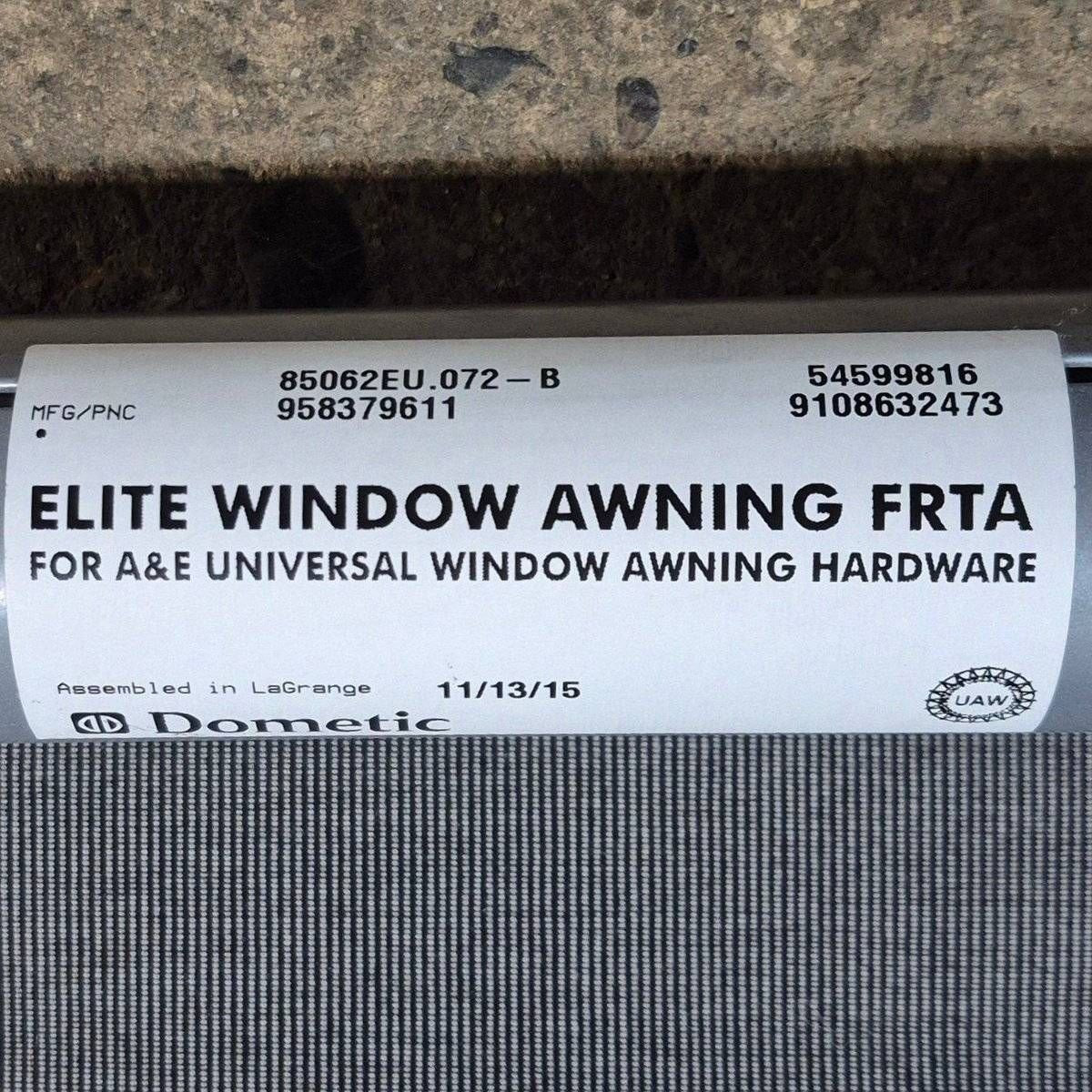 Used Dometic/ A&E Elite Window Awning, White Hardware, 6' - 85062EU.072-B - Photo 3