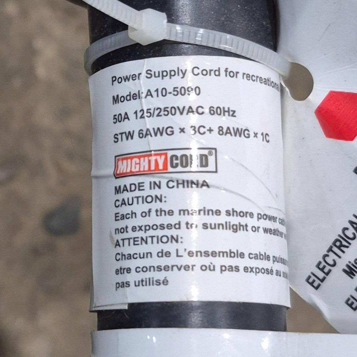 Used Valterra Mighty Cord 50A Power Cord, 25' - A10-5090 - Photo 4