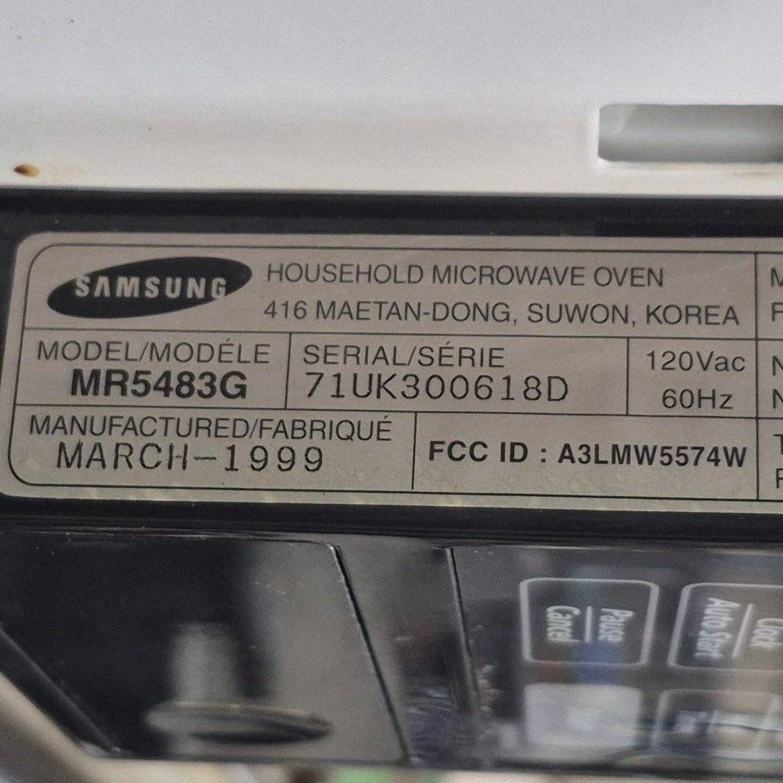 Used Samsung RV Microwave, 20 3/8" x 13 1/4" x 13 1/2" - MR5483G - Photo 5