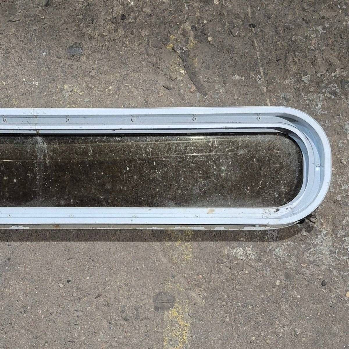 Used White Radius Non-Opening Window - 42 1/2" X 7 1/2" X 2" - Photo 6