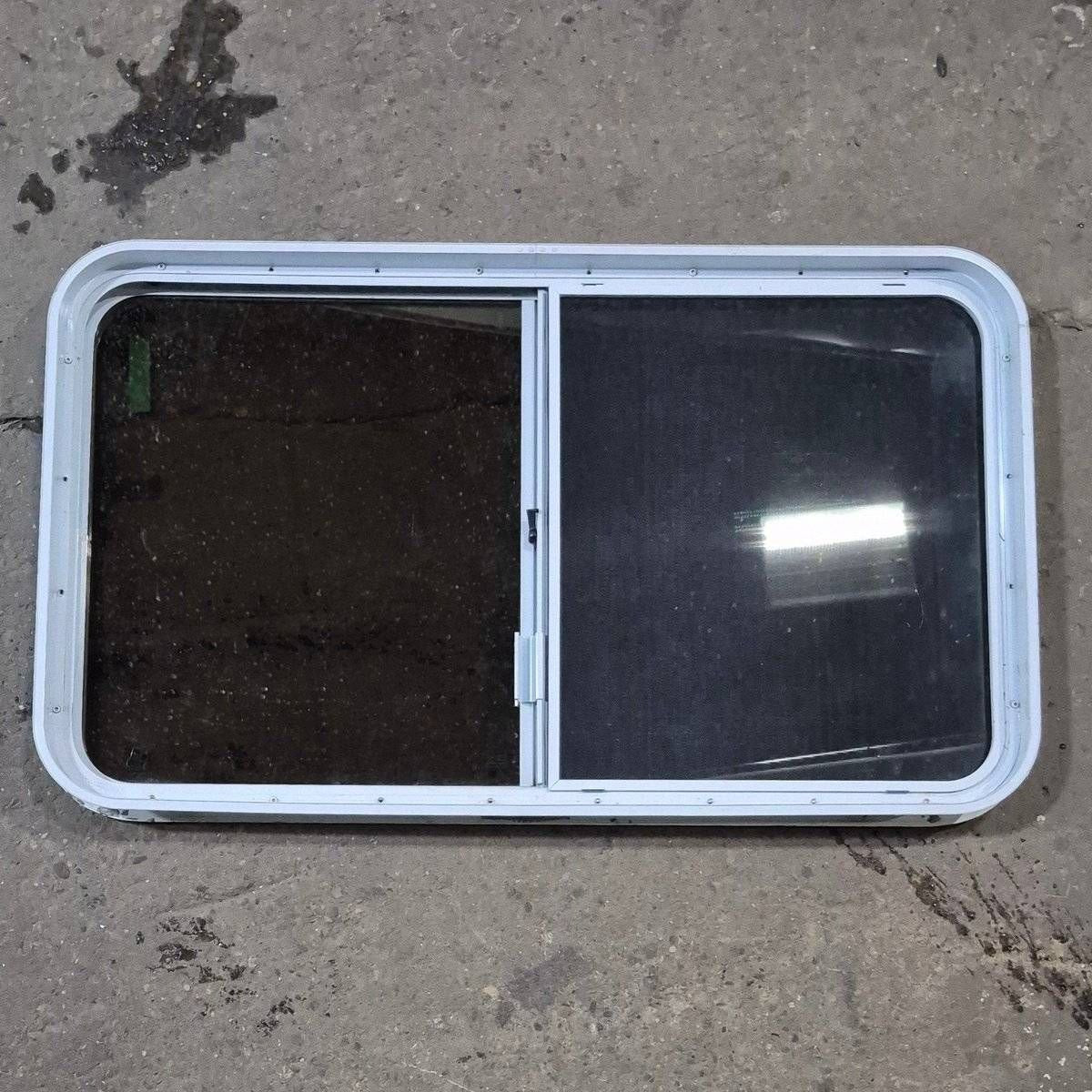 Used White Radius Opening Window - 42 5/8" X 24 3/8" X 1 7/8" - Photo 6