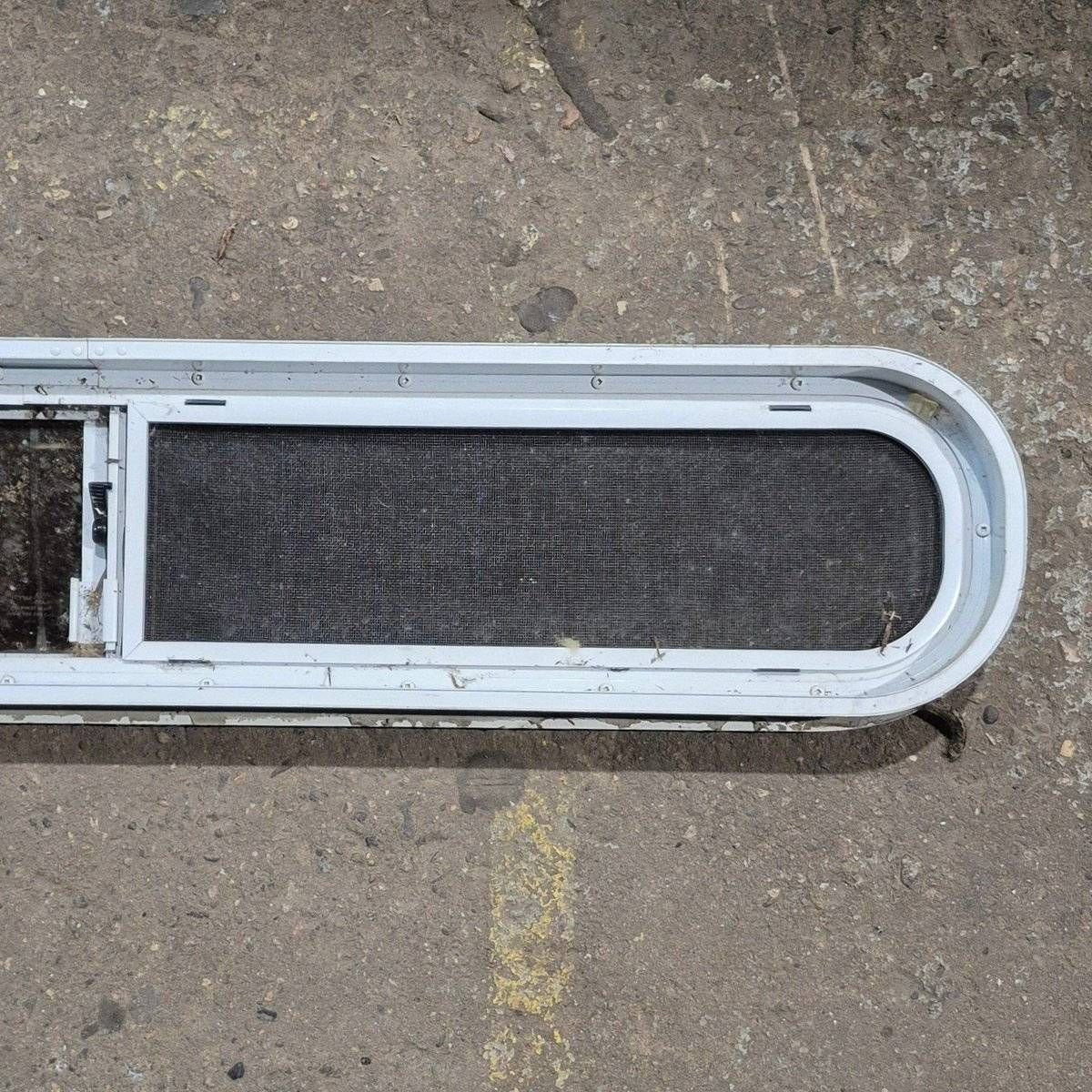 Used White Radius Opening Window - 42 1/2" X 7 1/2" X 2" - Photo 7