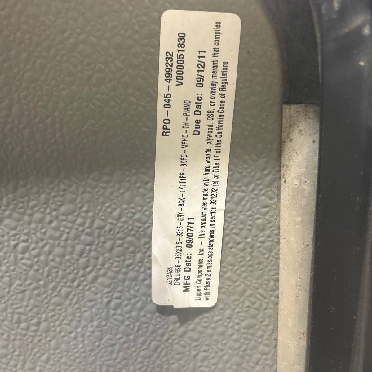 Used Radius Cargo Door 35 1/2