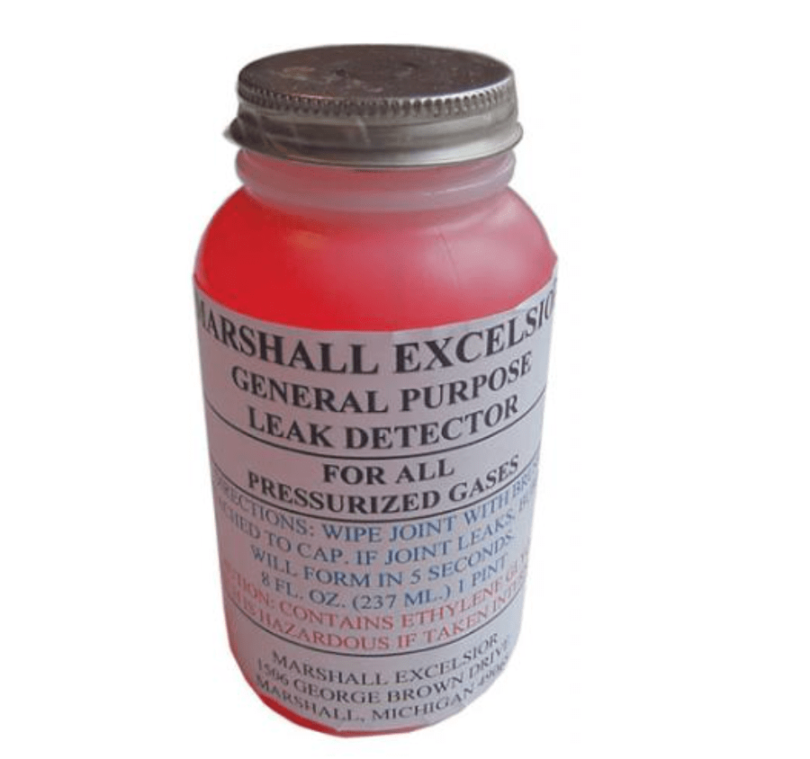 Propane Leak Detector Marshall Excelsior ME - LD1 Liquid Type; Alerts To Leak With Bubbles; 8 Ounce - Young Farts RV Parts