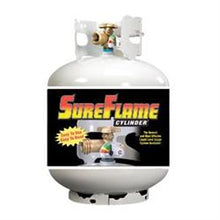 Load image into Gallery viewer, Propane Tank Manchester Tank 10504TC.101 SureFlame ®; DOT Portable Tank; 20 Pounds Capacity; 18&quot; x 12.2&quot; Diameter; Powder Coated; White; Steel; With Gauge; With OPD (Overfill Prevention Device) Valve - Young Farts RV Parts