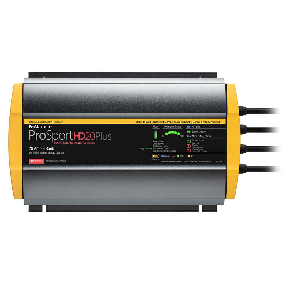 ProSportHD 20 Plus Global Gen 4 - 20 Amp - 3 - Bank Battery Charger - Young Farts RV Parts