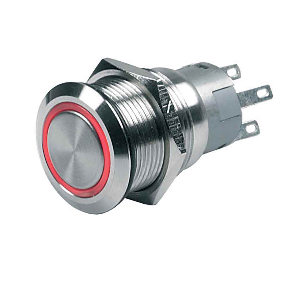 Push - Button Switch 12V Latching On/Off - Red LED - Young Farts RV Parts