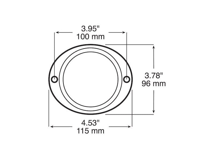 Reflector Peterson Mfg. V472A Amber Lens; 3" Round; Aluminum Housing - Young Farts RV Parts
