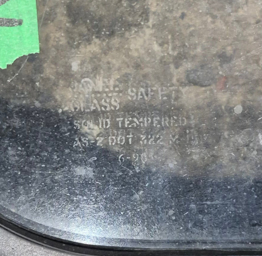 Used Black Radius Emergency Opening Window : 35 1/2" W x 18 3/4" H x 1 7/8"