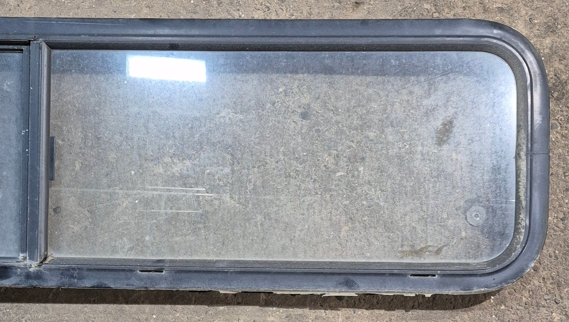 Used Black Radius Opening Window : 59 1/4" W x 14 1/2" H x 1 7/8"