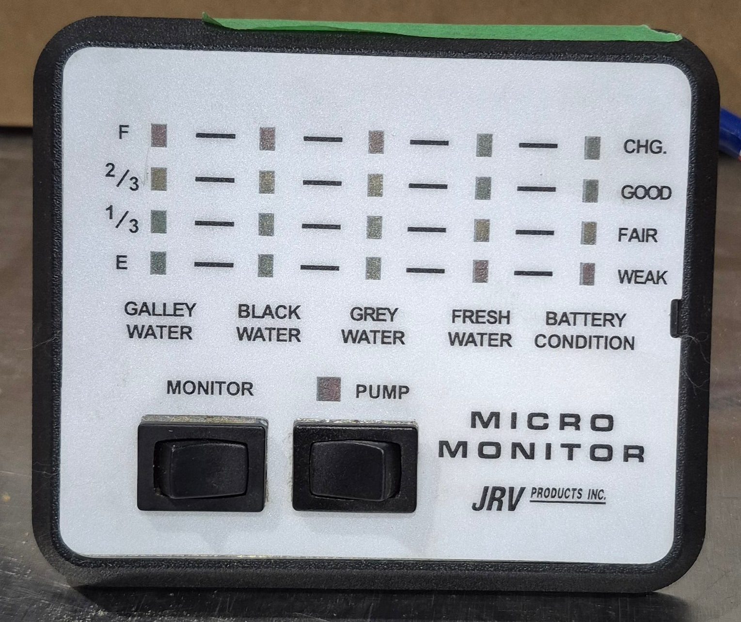 Used JRV Tank Monitor System Panel - R7747WH