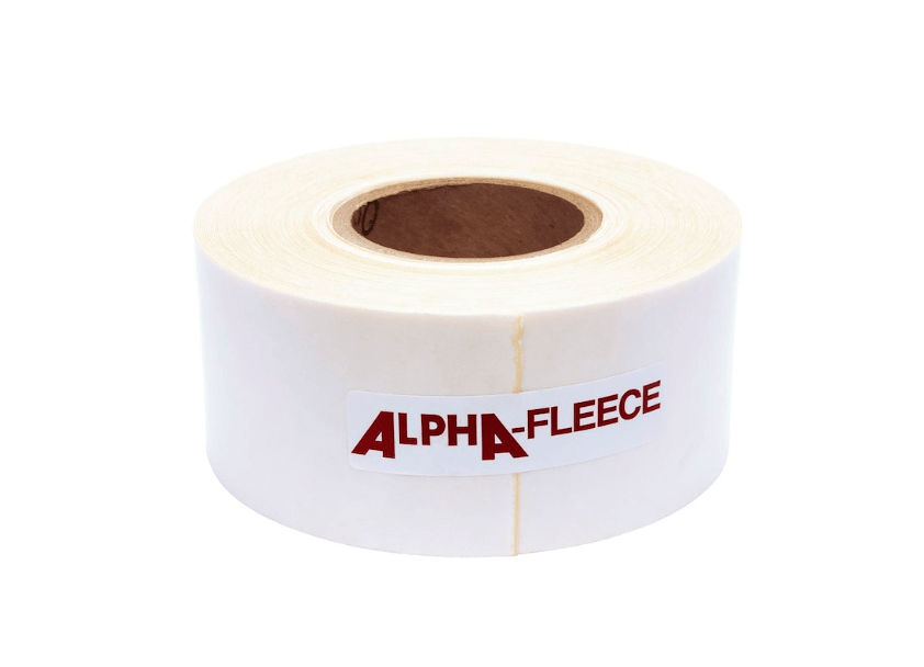 Roof Repair Tape 3" x 90 Foot Roll; 1/32" Thickness; White; Fleece Tape Alpha System QFT390 For Use On Wood/ Metal/ Fiberboard/ ISO Board/ Concrete; - Young Farts RV Parts