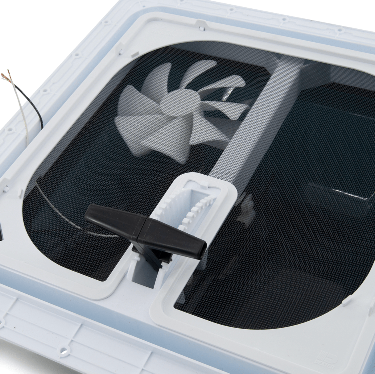 Roof Vent Ventline V2094 - 603 - 00 Manual Opening, 14 - 1/4" x 14 - 1/4", With Screen, With 12 Volt Fan, Polypropylene - Young Farts RV Parts