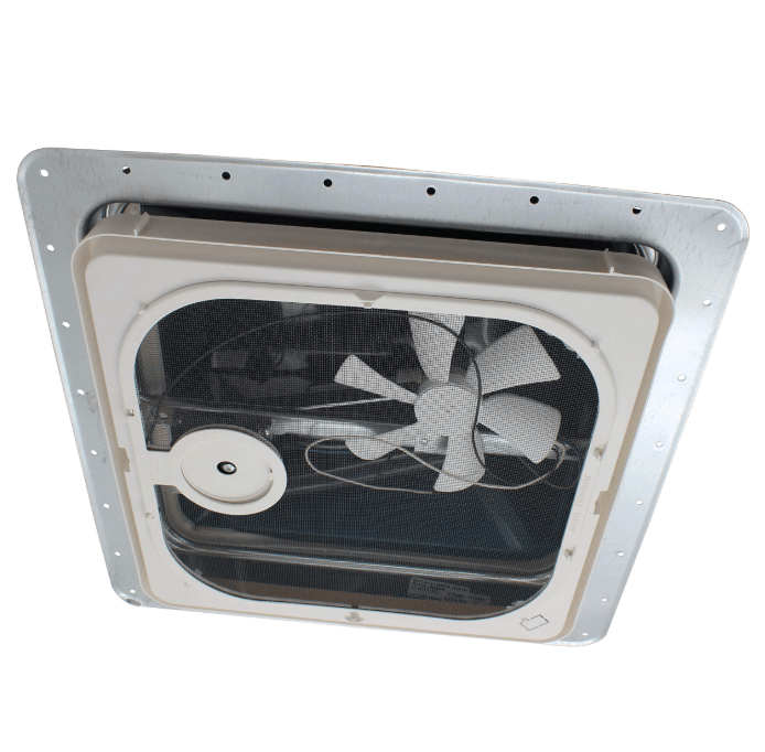 Roof Vent Ventline V2119 - 503 - 00 Powered Opening, 14 - 1/4" x 14 - 1/4", With Screen, With 12 Volt Fan, Polypropylene - Young Farts RV Parts