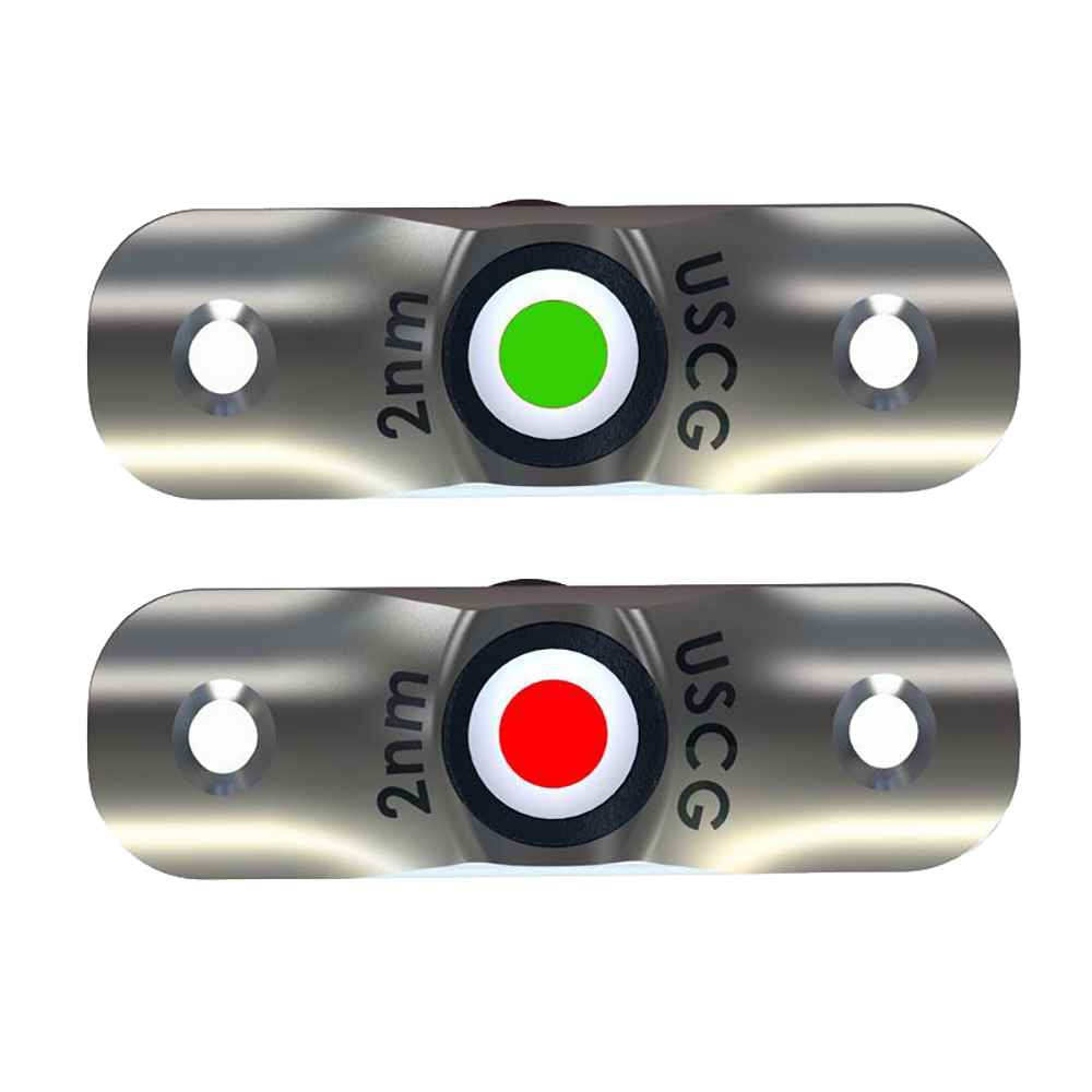 Rub Rail Mounted LED Navigation Light Set - 2 - 1/2