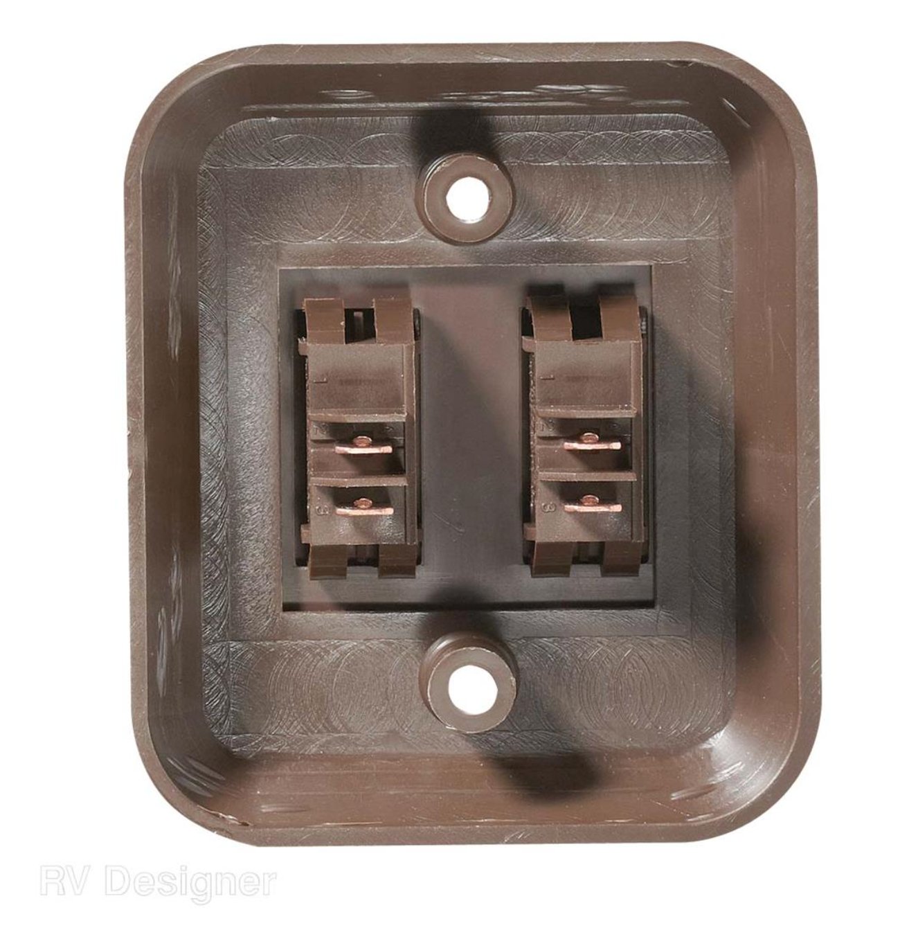 RV Designer S655 Interior Light Double Wall Switch, Brown - Young Farts RV Parts