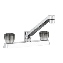 Load image into Gallery viewer, RV Two Handle Kitchen Sink Faucet with Smoked Crystal Acrylic Knobs - Young Farts RV Parts