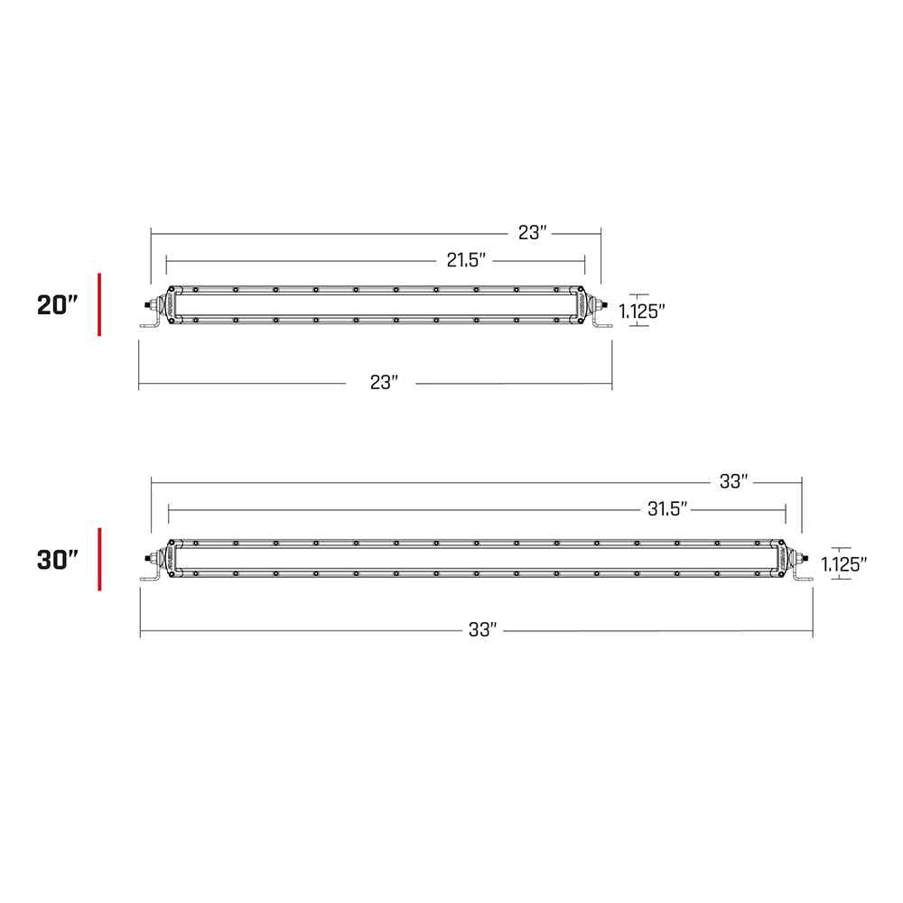 SAE Compliant SR - SRS 20" Light Bar - Black - Young Farts RV Parts