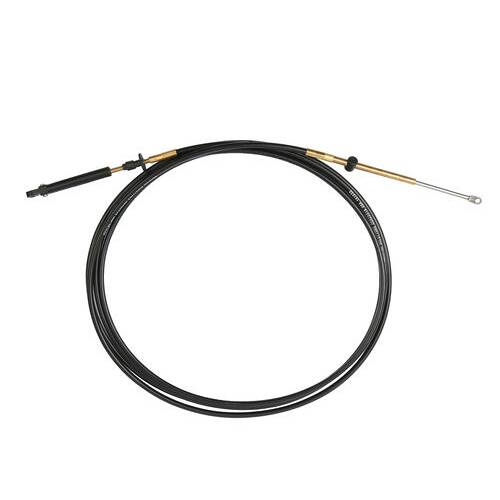 SEASTAR Marine Engine Control Cable; 19' Length; Black; Stainless Steel - CCX20519 - Young Farts RV Parts